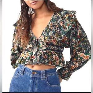 Free People Rudi Ruffle Crop Top
